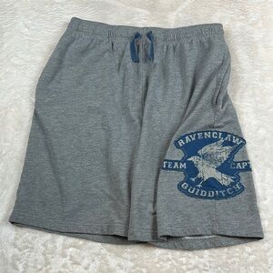 Ravenclaw Gray Athletic Shorts with Blue Logo